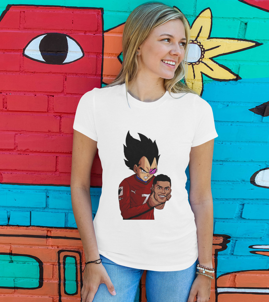 Vegeta Holding Ronaldo Head Puma Jersey Collaboration T-Shirt