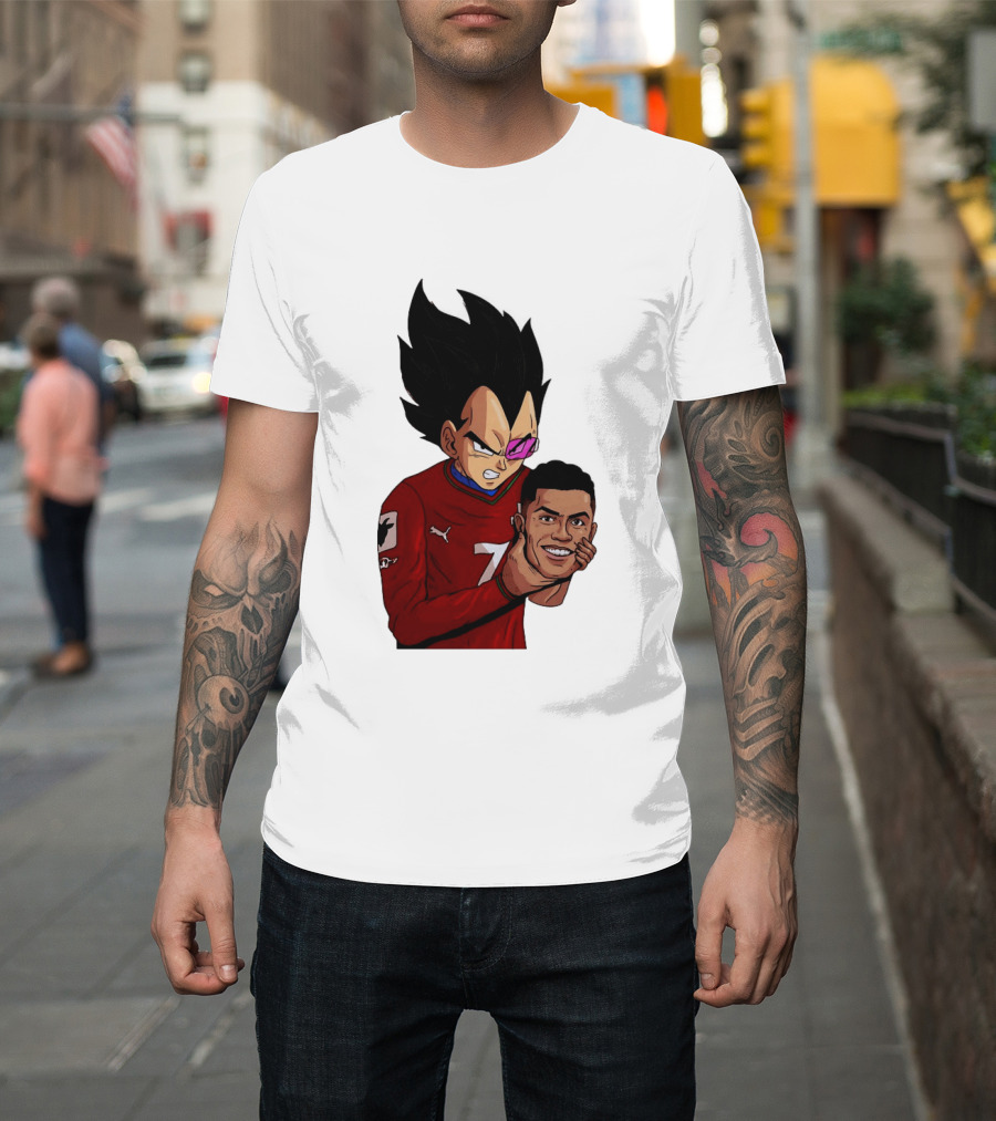 Vegeta Holding Ronaldo Head Puma Jersey Collaboration T-Shirt
