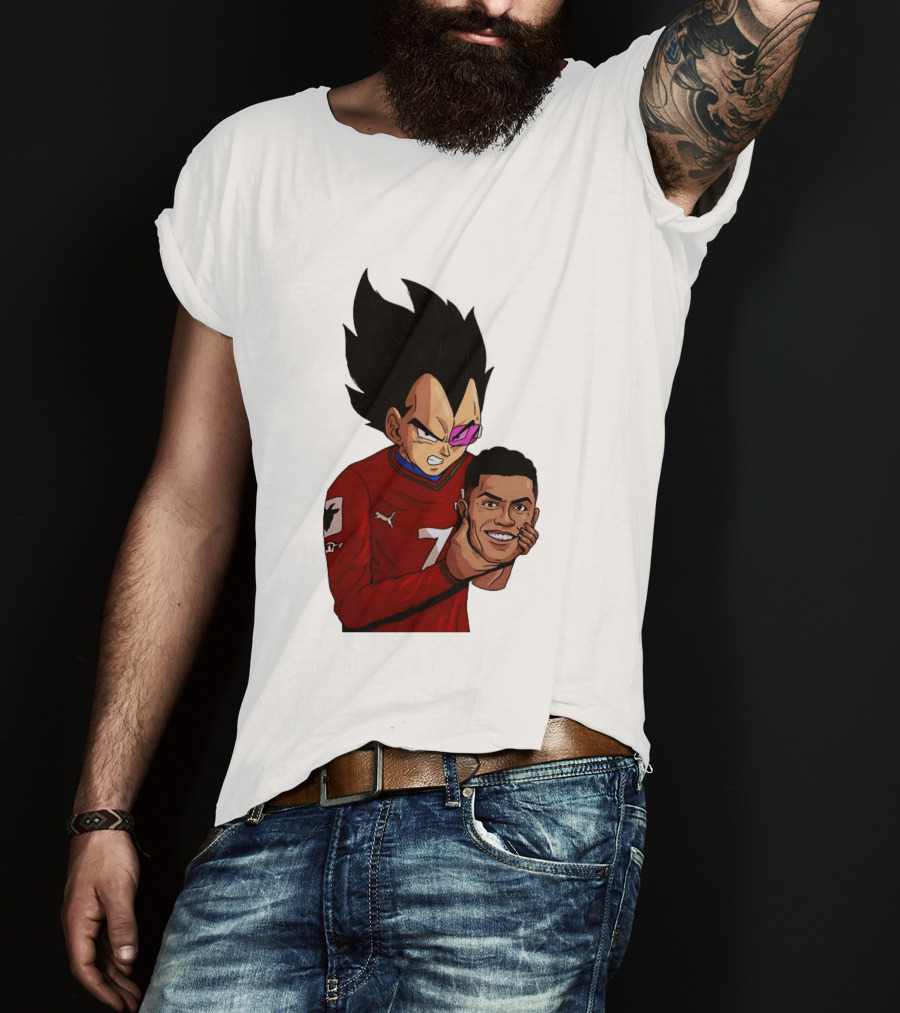 Vegeta Holding Ronaldo Head Puma Jersey Collaboration T-Shirt