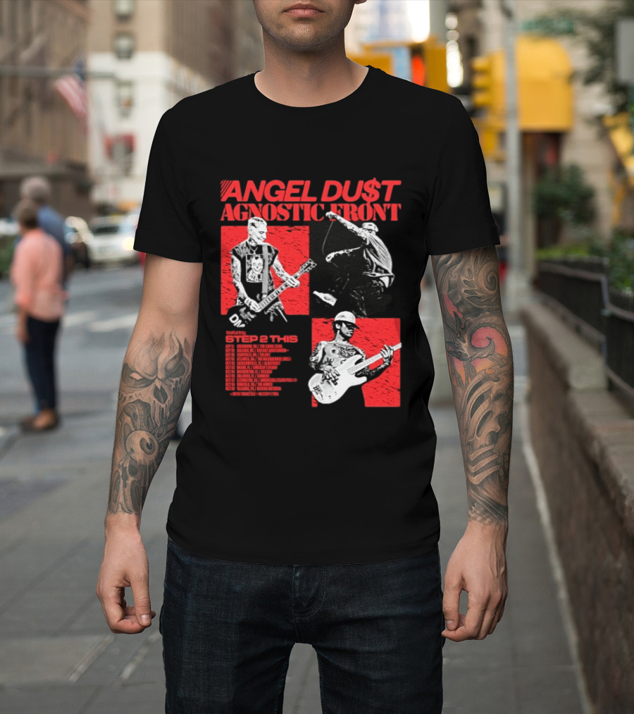 Angel Du$t Agnostic Front Featuring Step 2 This Tour Live Band Performance T-Shirt