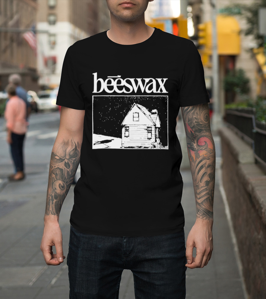 Beeswax City Of Lab Cabin Snow Scene T-Shirt
