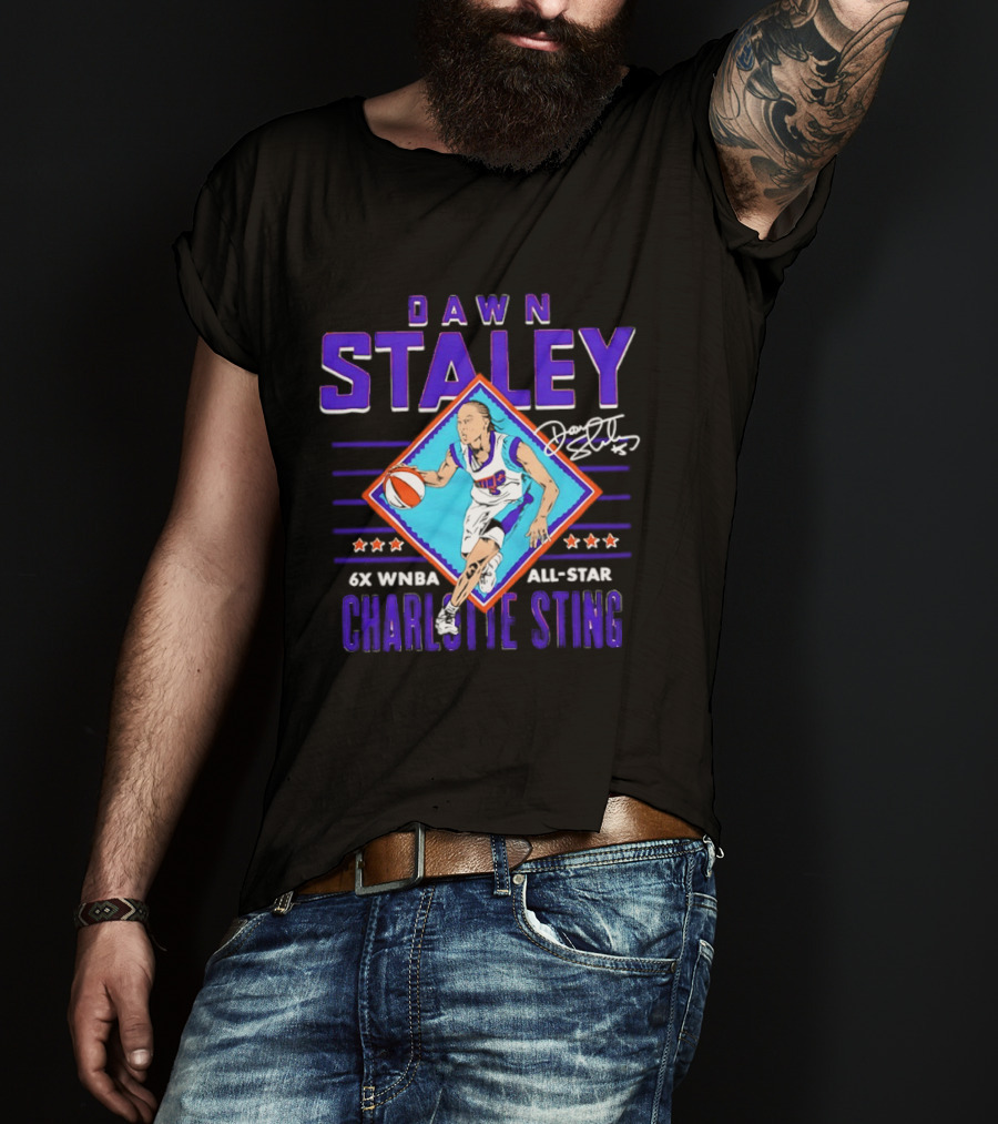 Dawn Staley Charlotte Sting 6x WNBA All Star Basketball Legend T-Shirt