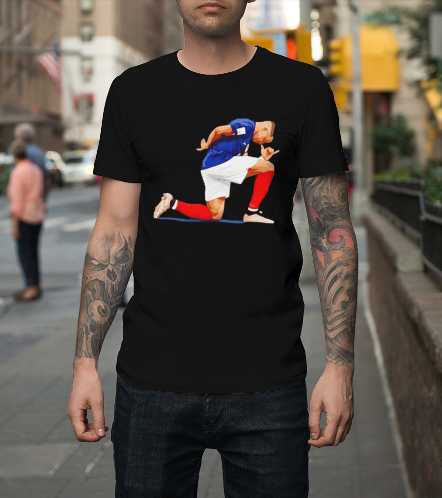 France National Team Kylian Mbappe Celebration Iconic Pose T-Shirt