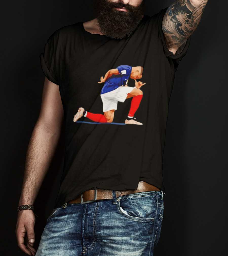 France National Team Kylian Mbappe Celebration Iconic Pose T-Shirt