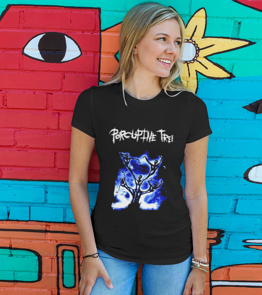 Porcupine Tree Ecelna Rock And Roll Blue Abstract Figures T-Shirt