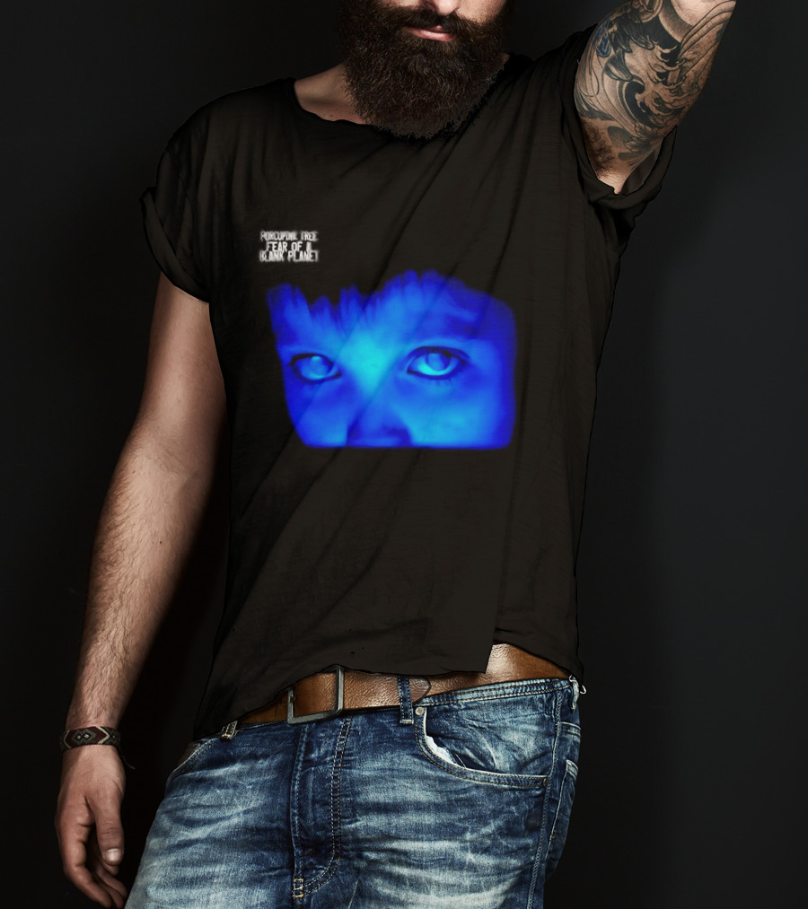 Porcupine Tree Fear Of A Blank Planet 2007 Rock Album Cover Blue Face T-Shirt