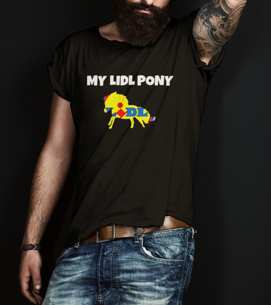 My Lidl Pony Horse Parody Yellow Red Blue T-Shirt
