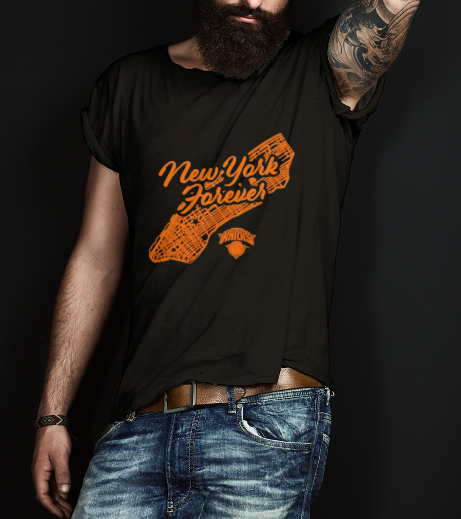 New York Forever Knicks NBA Basketball Map T-Shirt