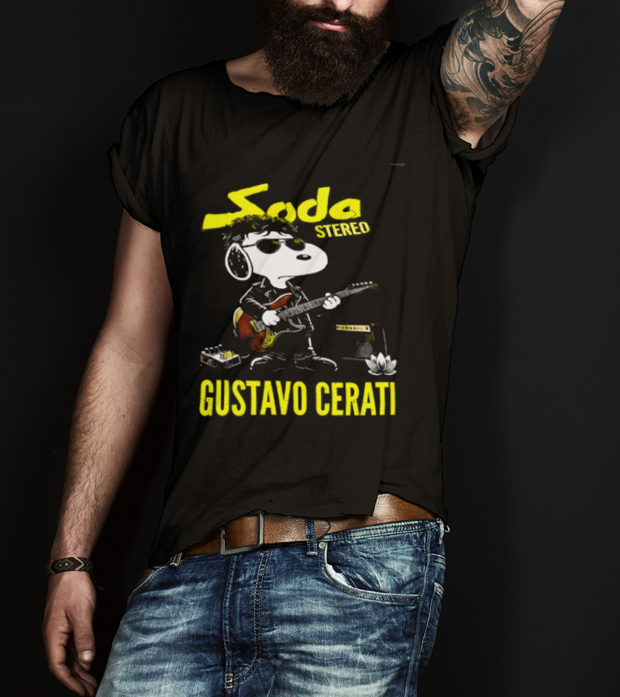 Soda Stereo Snoopy Guitar Gustavo Cerati T-Shirt