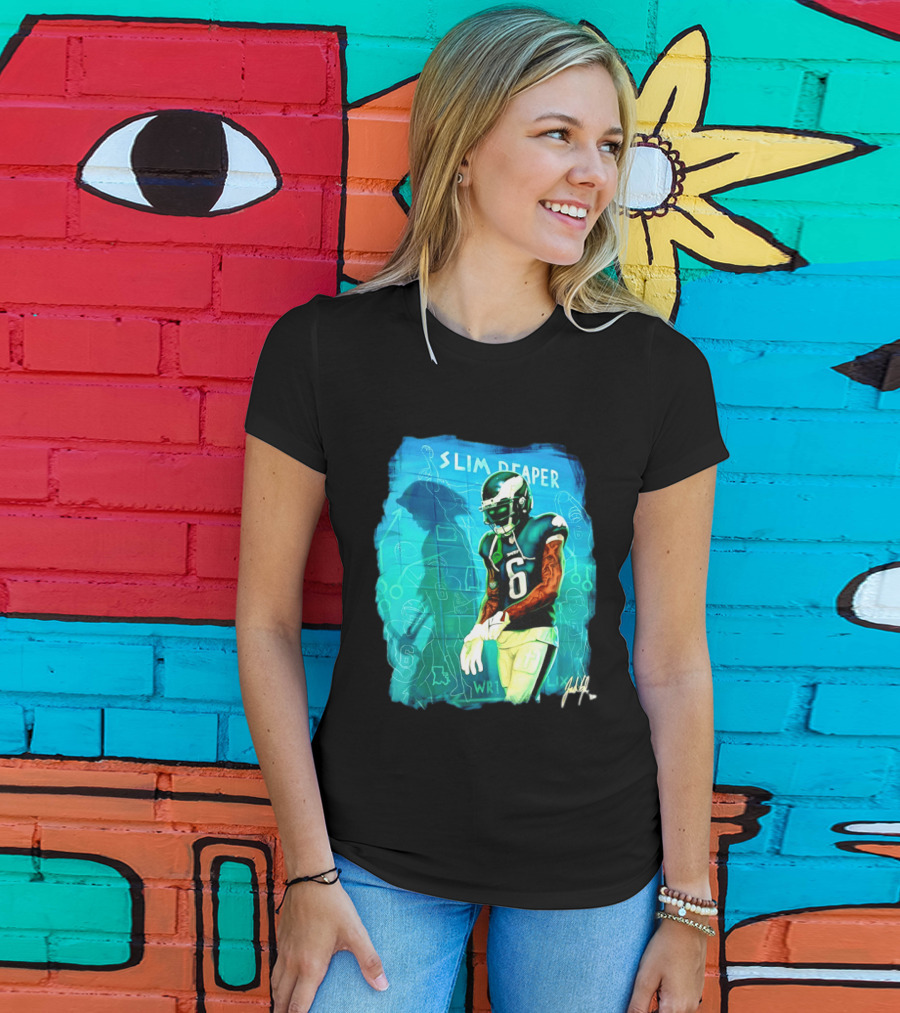 Philadelphia Eagles Devonta Smith Slim Reaper Phantom Six WR1 T-Shirt