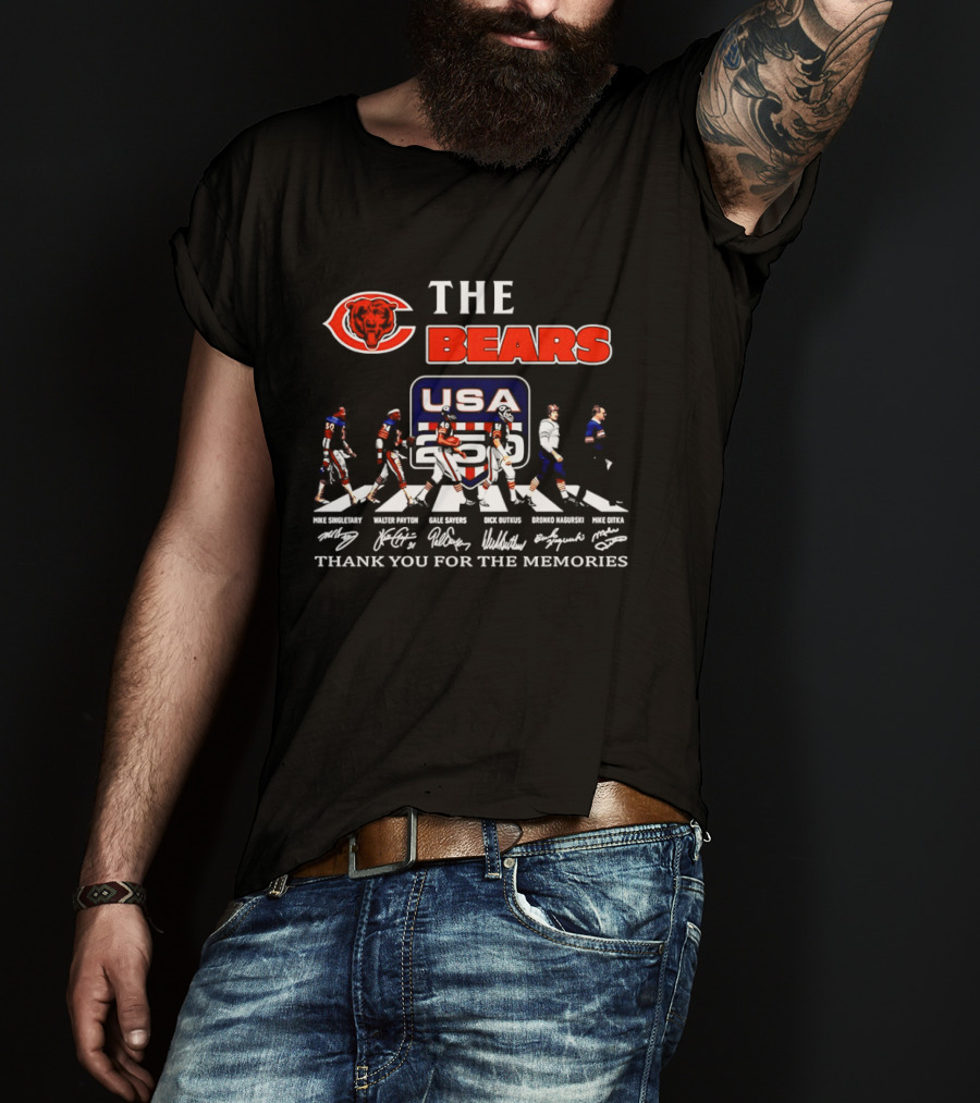 The Chicago Bears USA Football Legends Thank You For The Memories T-Shirt