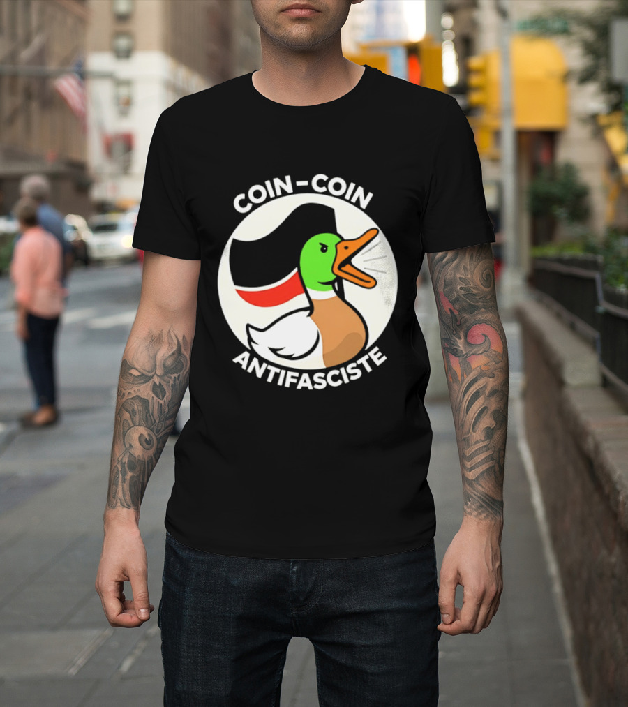 Coin Coin Antifasciste Duck Antifa Protest T-Shirt