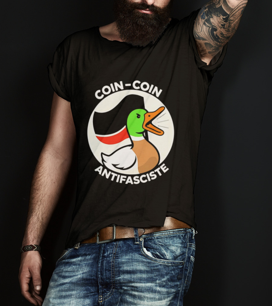 Coin Coin Antifasciste Duck Antifa Protest T-Shirt