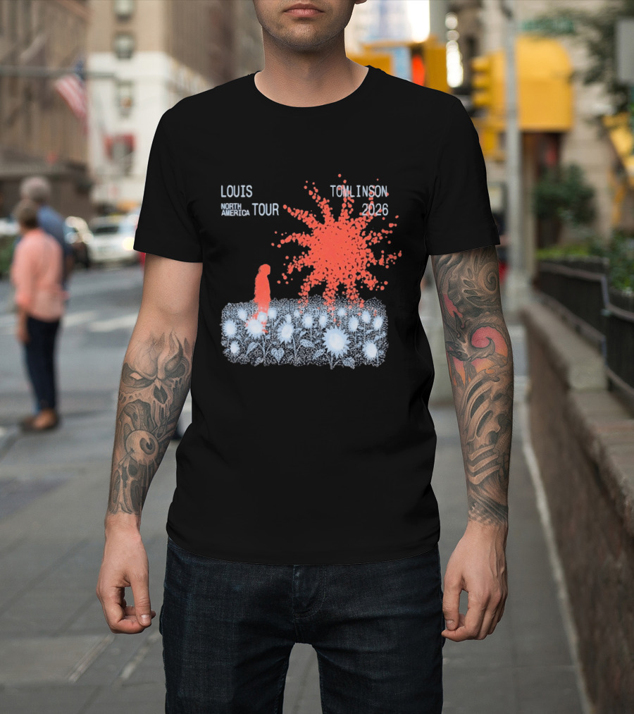 Louis Tomlinson North America Tour 2026 Sunflower Field Explosion T-Shirt