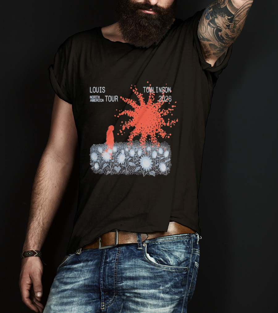 Louis Tomlinson North America Tour 2026 Sunflower Field Explosion T-Shirt