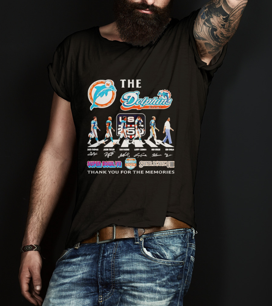 The Miami Dolphins' Greatest Legends Super Bowl Memories And Perfect Season Celebration T-Shirt