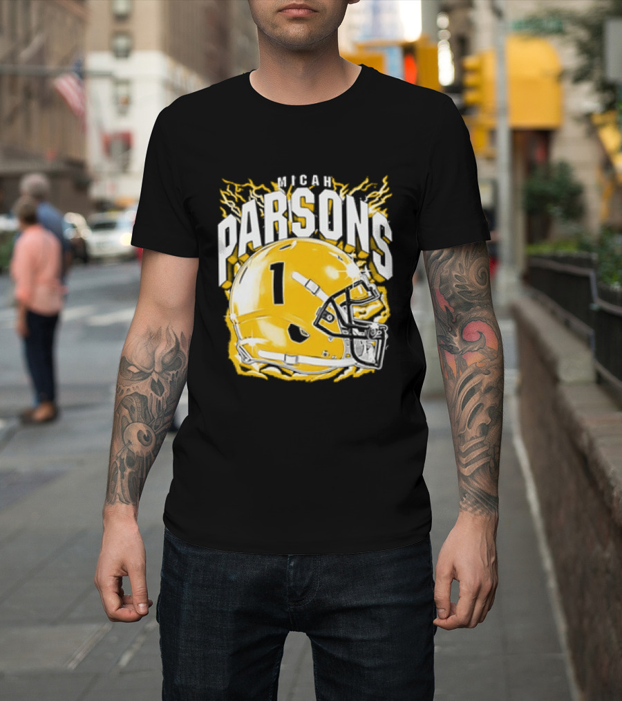 Micah Parsons 1 Helmet Green Bay Packers T-Shirt