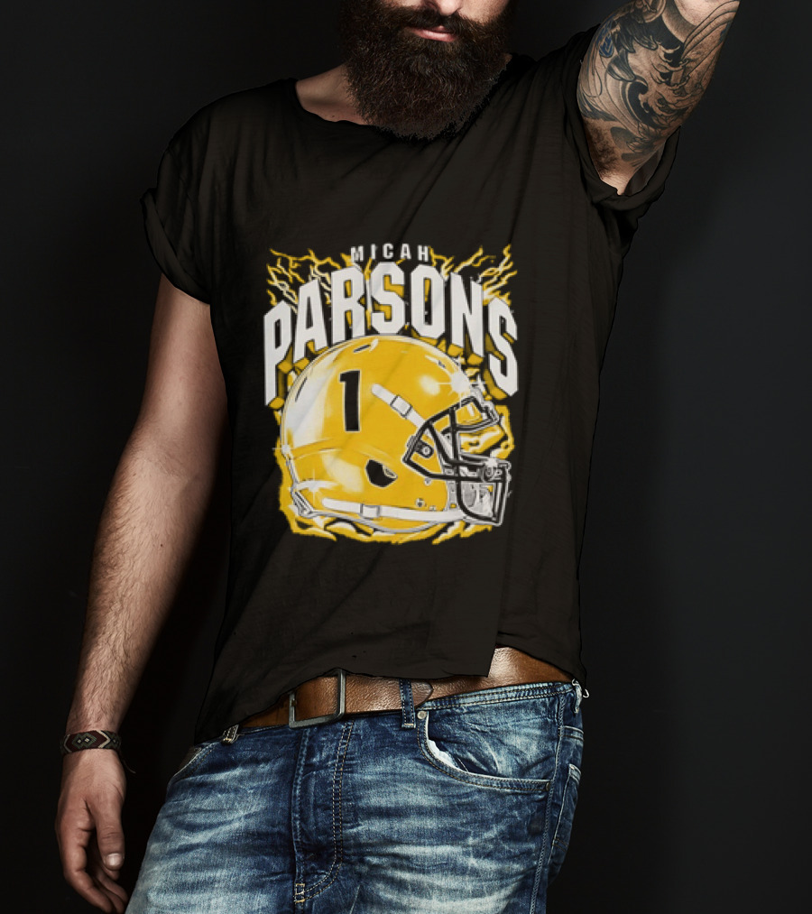 Micah Parsons 1 Helmet Green Bay Packers T-Shirt