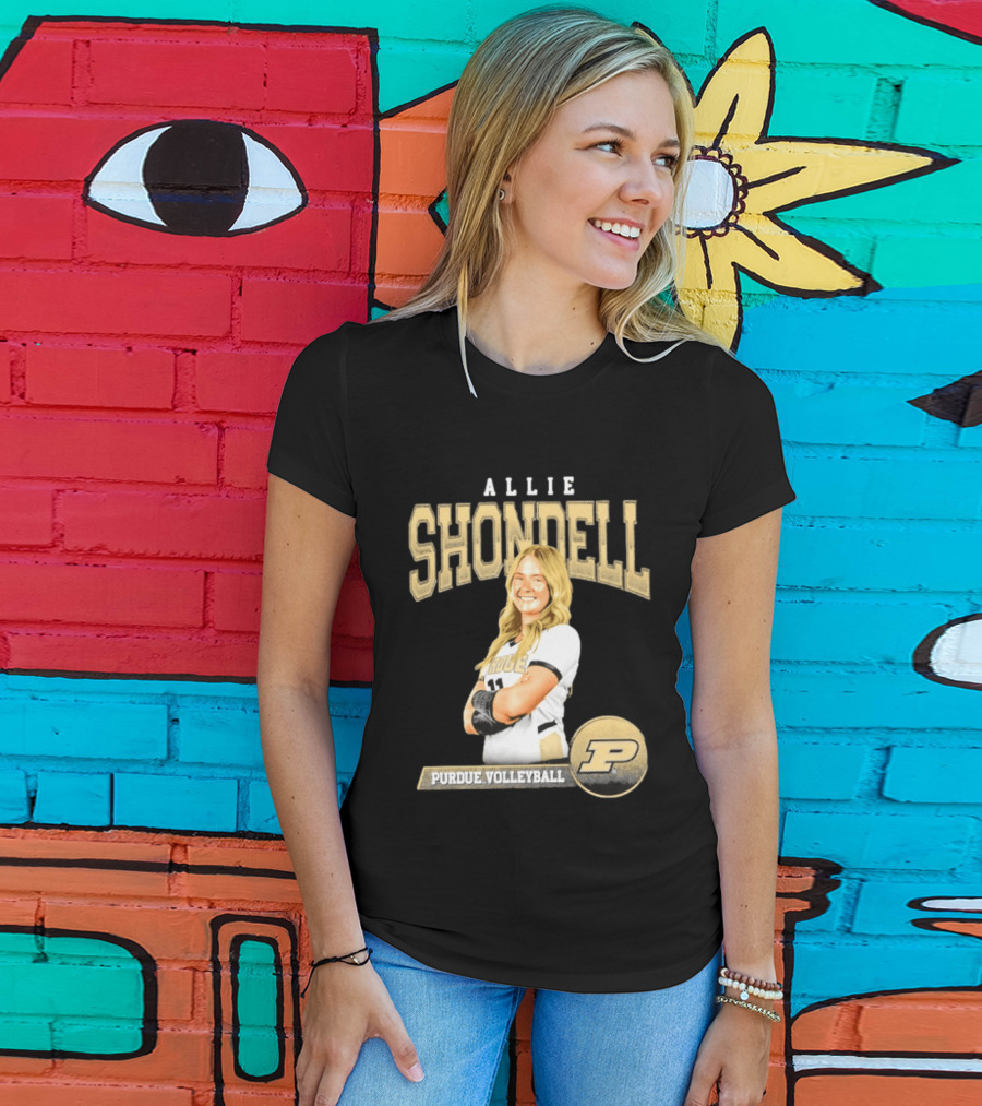 Allie Shondell Purdue Volleyball Player P Team T-Shirt