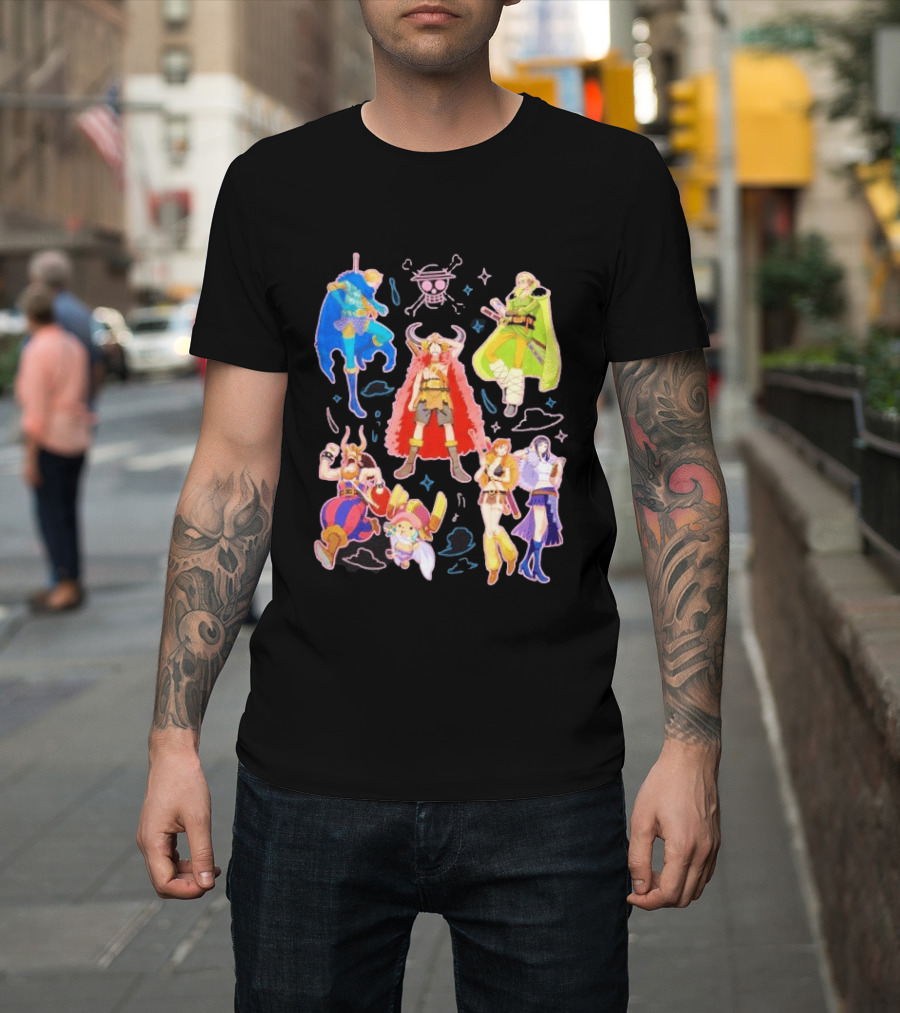 One Piece Straw Hat Pirates Collage Luffy T-Shirt