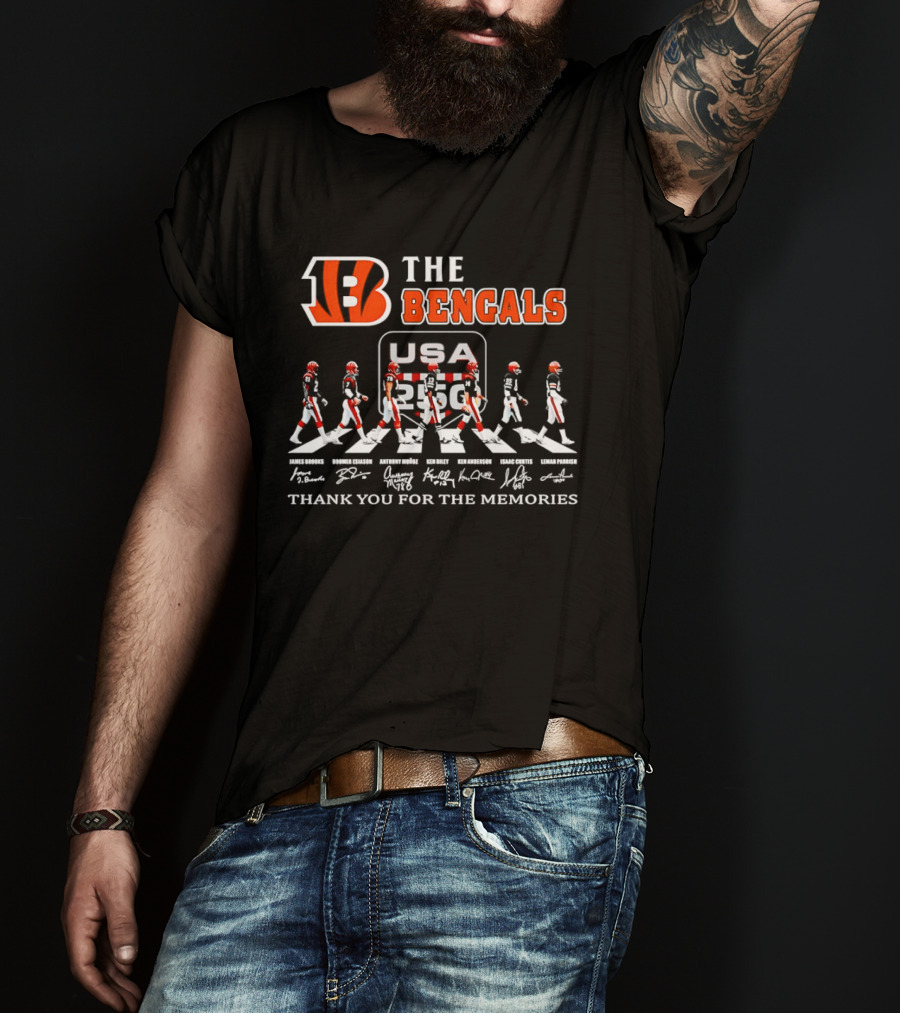 Cincinnati Bengals Legends Abbey Road Thank You For The Memories USA 1986 2005 T-Shirt