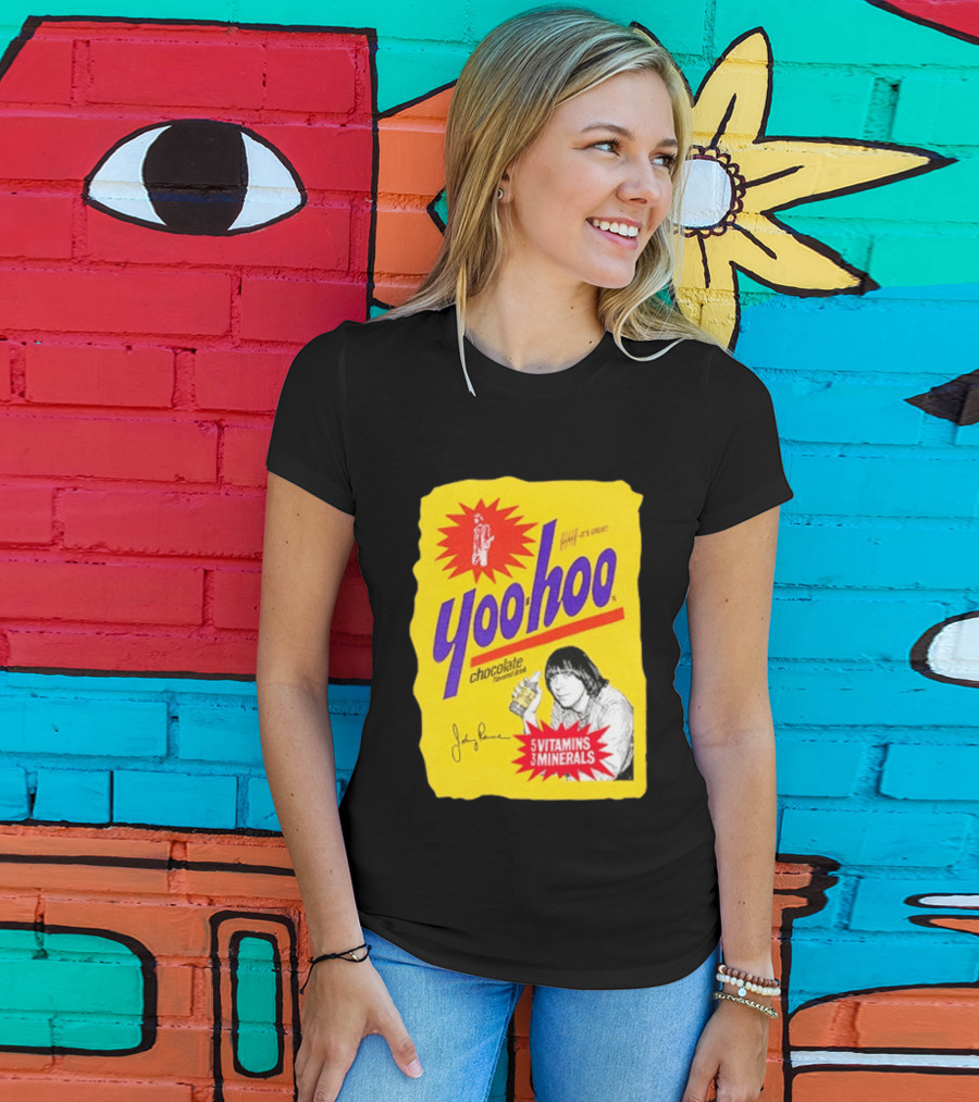 Johnny Ramone Yoo Hoo Chocolate Drink 5 Vitamins 3 Minerals T-Shirt