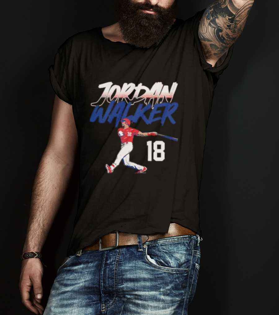 Jordan Walker 18 St Louis Cardinals Swinging Slugger T-Shirt