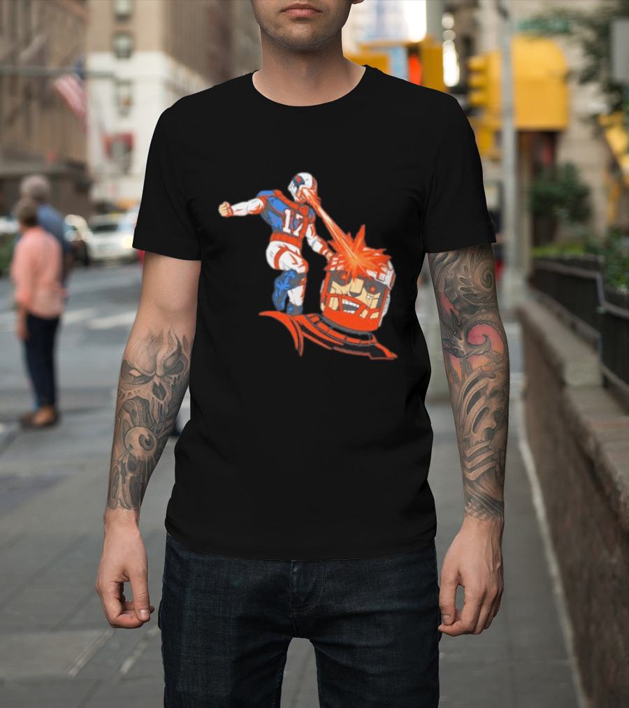 Buffalo Bills Josh Allen Laser Eye Superhero 17 Football Power T-Shirt