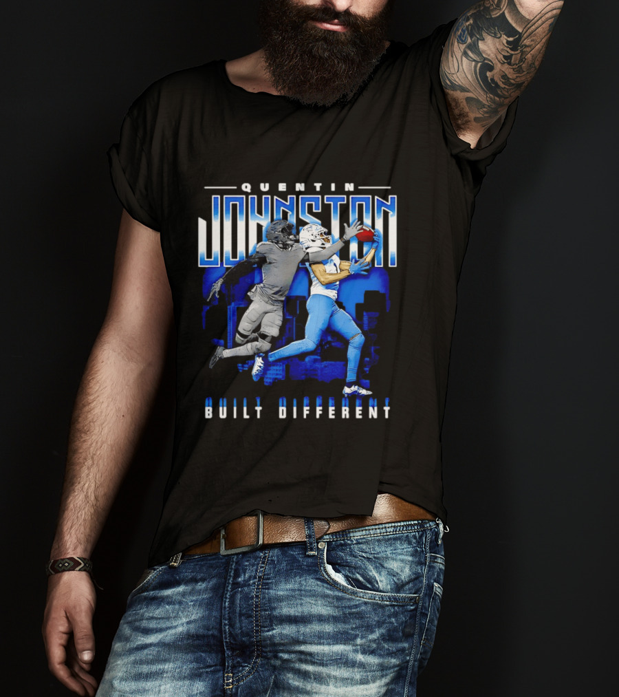 Quentin Johnston Los Angeles Chargers Built Different Skyline Catch T-Shirt