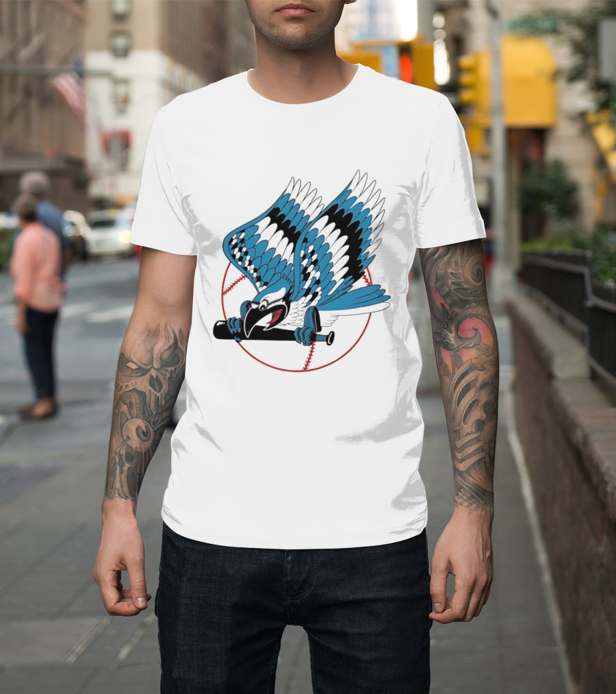 Toronto Blue Jays Flying Logo Majestic MLB Baseball Sportswear T-Shirt