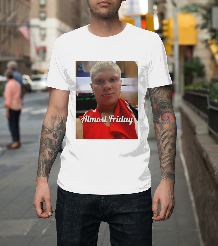 Haaland Selfie Almost Friday Locker Room Photo T-Shirt
