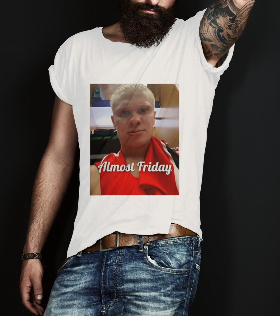 Haaland Selfie Almost Friday Locker Room Photo T-Shirt