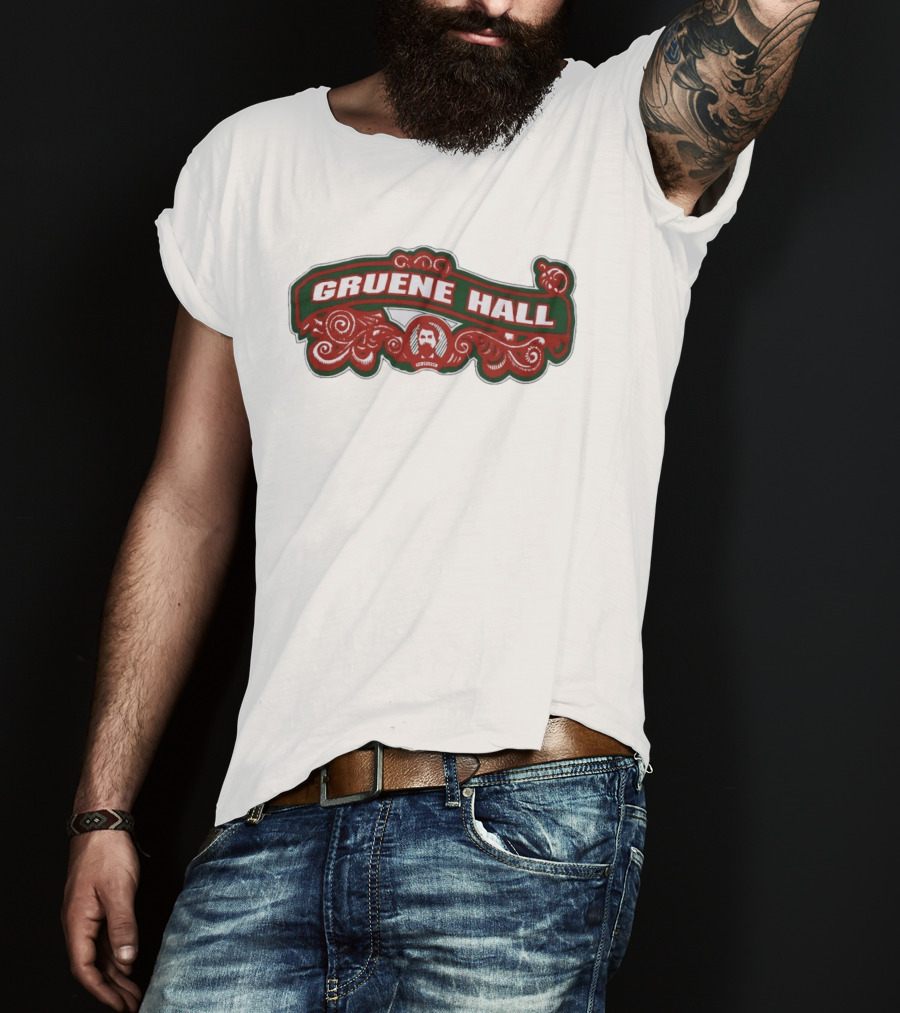Gruene Hall New Braunfels Texas Iconic Red Green Swirls T-Shirt