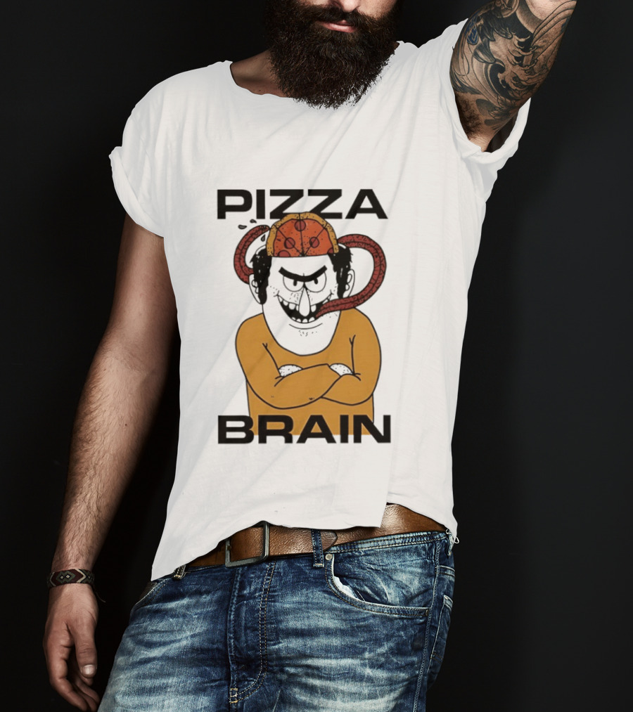 Pizza Brain Cartoon Perry Pizza Hat Monster T-Shirt