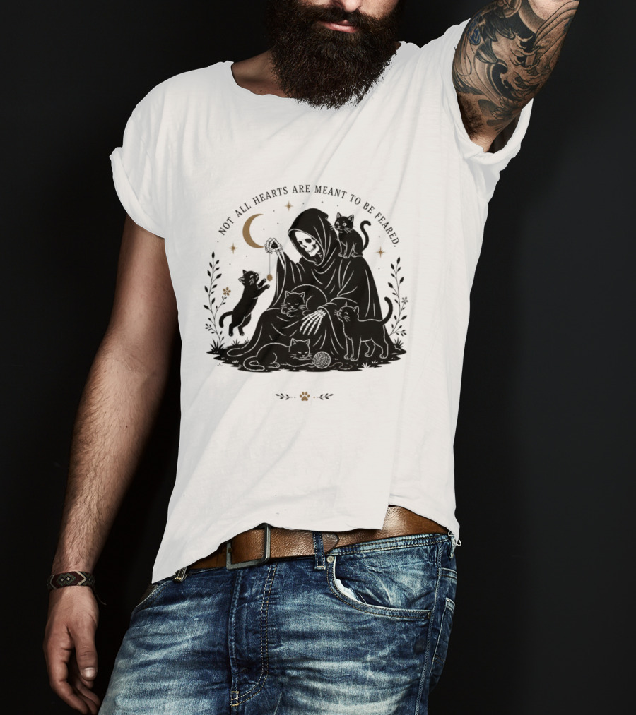 Reaper And Cats Not All Hearts Are Meant To Be Feared Yujin Clothing T-Shirt