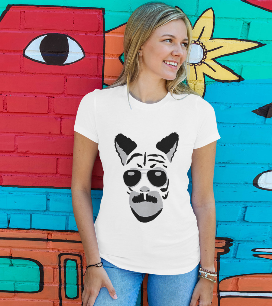 Fallout Tiger Mustache Aviator Sunglasses T-Shirt