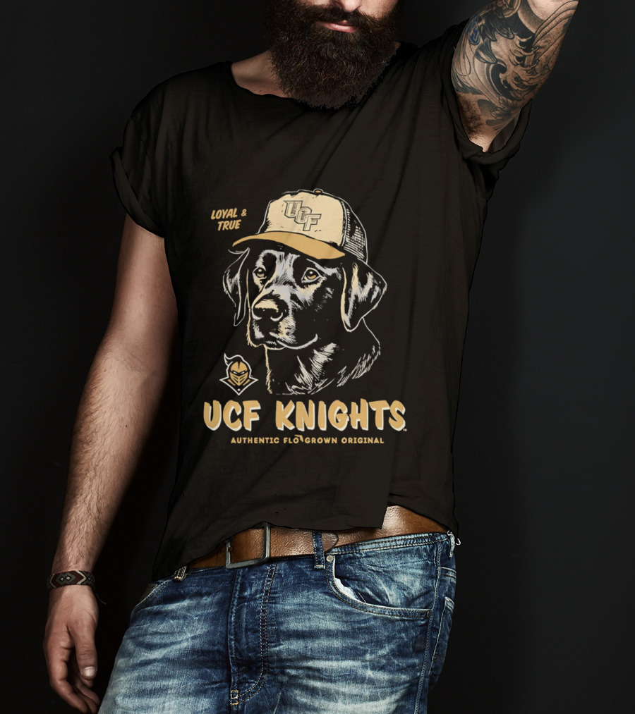 UCF Knights Loyal And True Black Lab Dog Authentic Florgrown Original T-Shirt