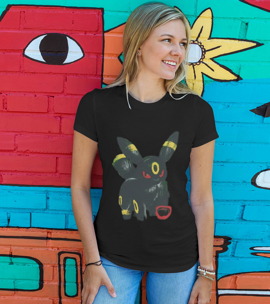 Umbreon Pokemon Distressed T-Shirt