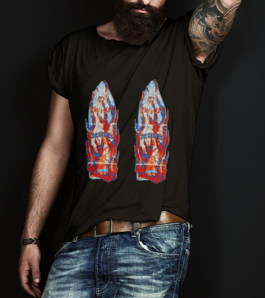 Who Decides War Stained Glass Angels In Flames Streetwear T-Shirt