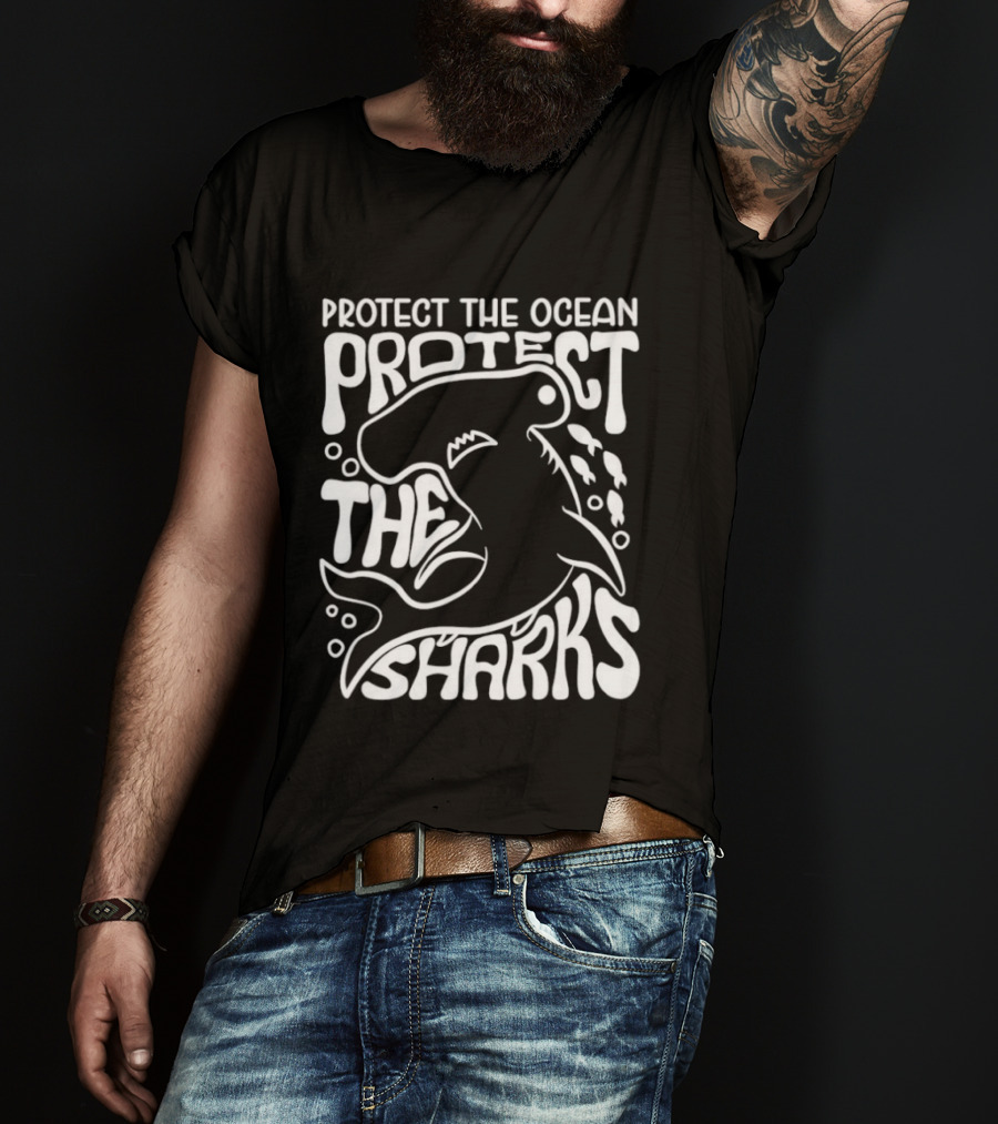 Protect The Ocean Protect The Sharks Hammerhead Shark Advocacy T-Shirt