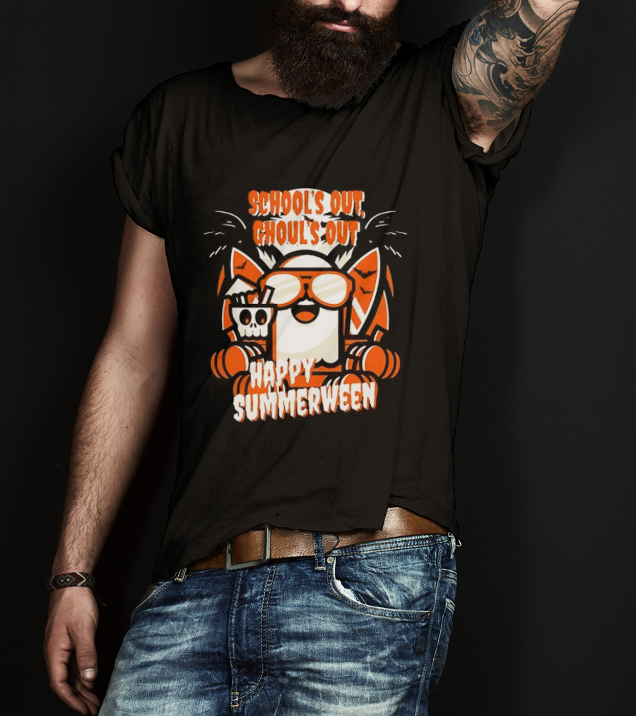 School's Out Ghoul's Out Happy Summerween Retro Fun T-Shirt