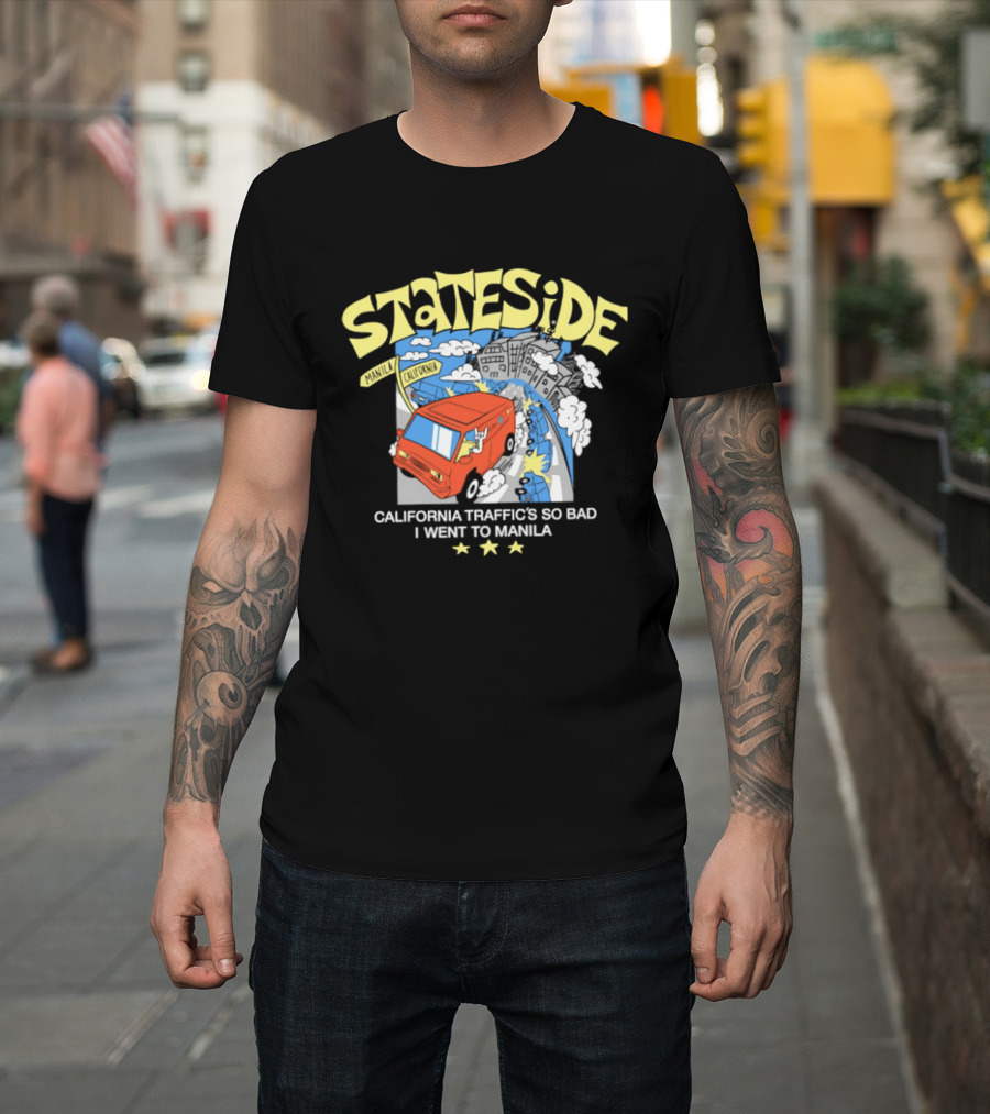 Stateside California Traffic Is So Bad I Went To Manila Red Van Star T-Shirt