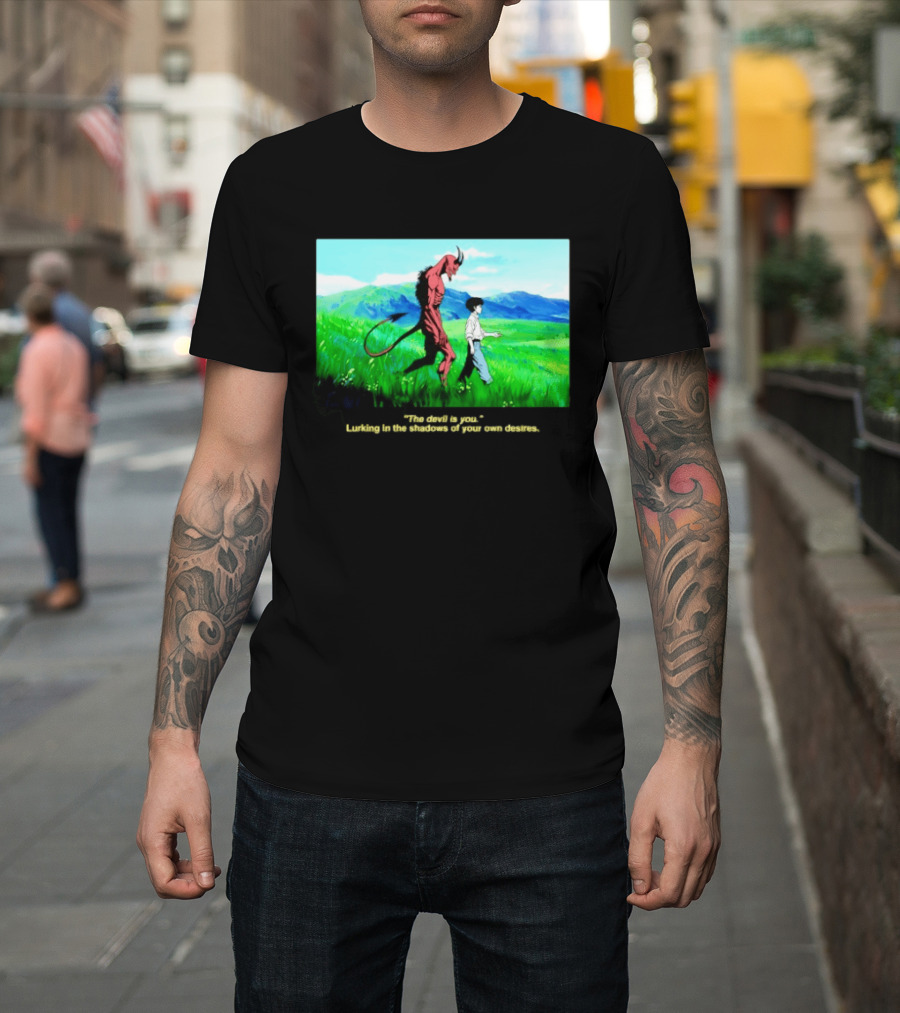 The Devil Is You Lurking In The Shadows Of Your Own Desires Anime Character Scene T-Shirt