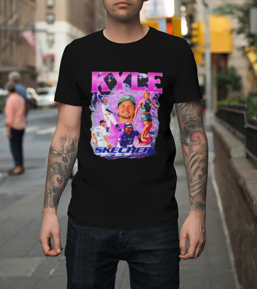 Kyle Groys Skecher Collage Baseball Dodgers > T-Shirt