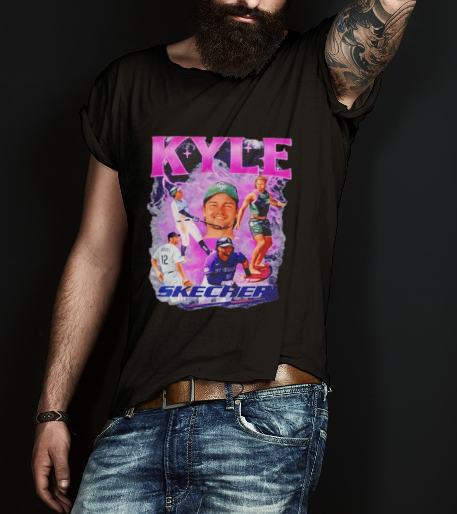 Kyle Groys Skecher Collage Baseball Dodgers > T-Shirt