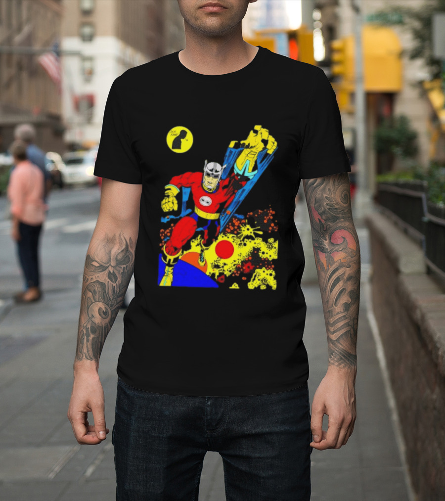 Jack Kirby Galactic Superhero Comic Book Dynamic Action T-Shirt