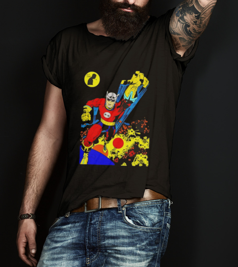 Jack Kirby Galactic Superhero Comic Book Dynamic Action T-Shirt