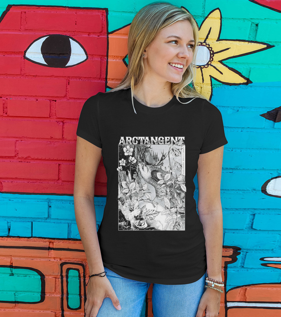 Arctangent Fernhill Farm Festival 2026 Bird Antlers Floral T-Shirt