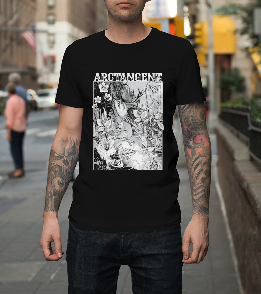Arctangent Fernhill Farm Festival 2026 Bird Antlers Floral T-Shirt