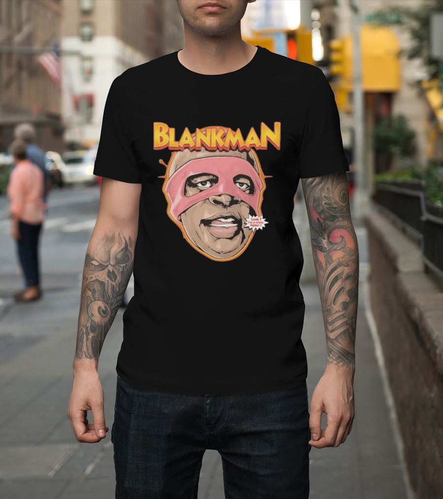 Blankman Look I'm A Crime Fighter Mask T-Shirt